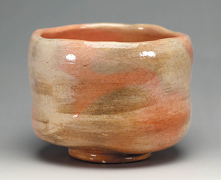 2017年初春作品　長次郎「聖」写　赤楽茶碗