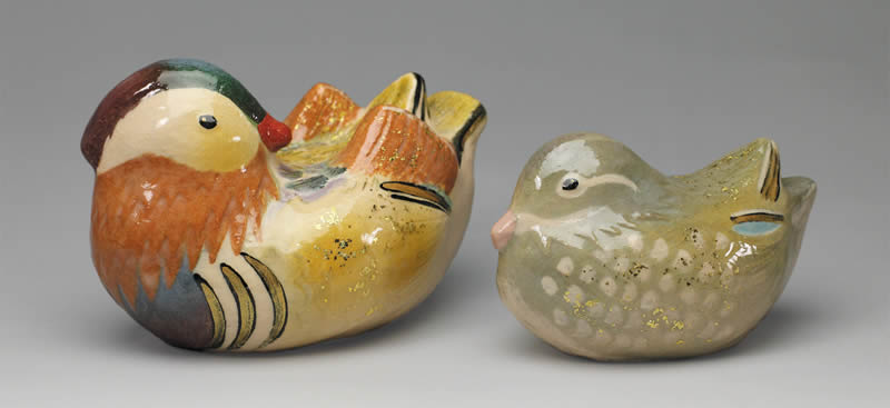 2017年初春作品 鴛鴦置物 一双