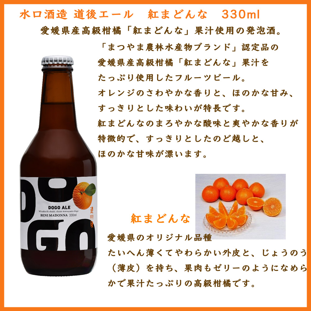 愛媛 松山 水口酒造 道後ビール・エール6本セット