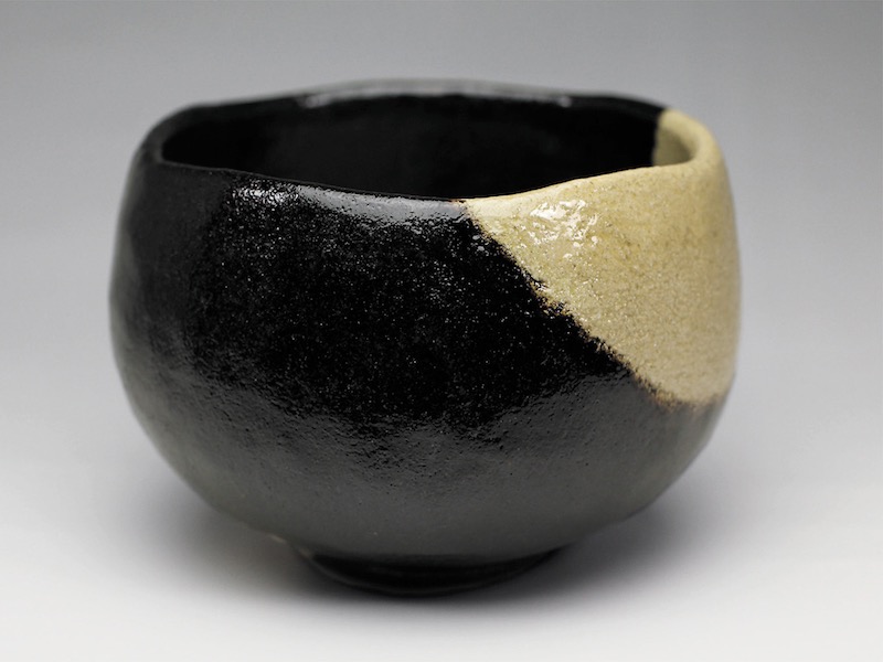 2019年初春作品 萬福堂 楽入作 黒楽茶碗「日月」