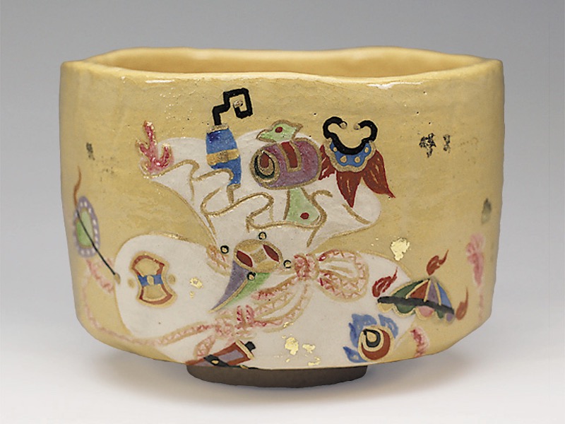 2019年初春作品　宝尽くしの絵　茶碗"