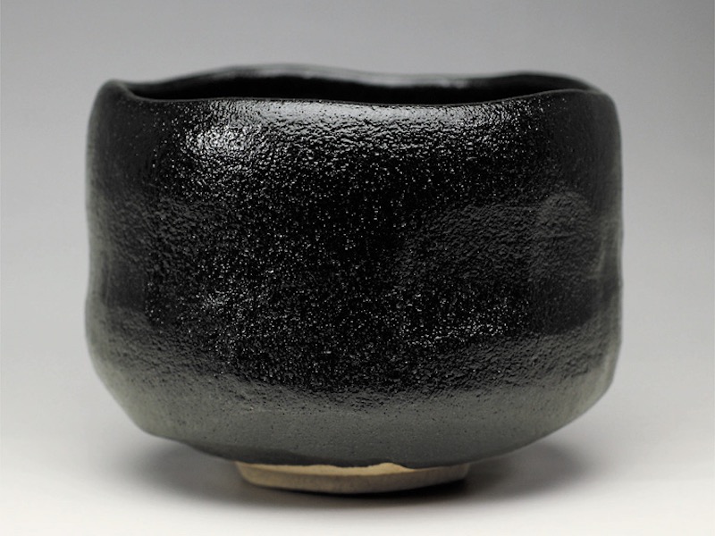 2019年初春作品 黒楽茶碗 角印