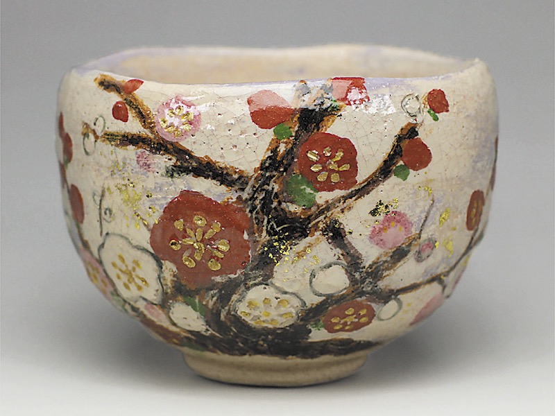 2019年初春作品 梅の絵 茶碗"