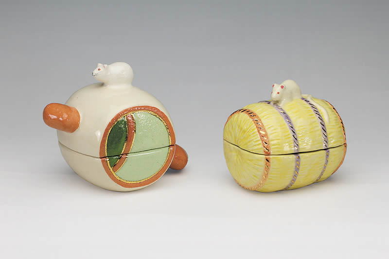 楽入窯　2020年初春作品　干支珍味入れ