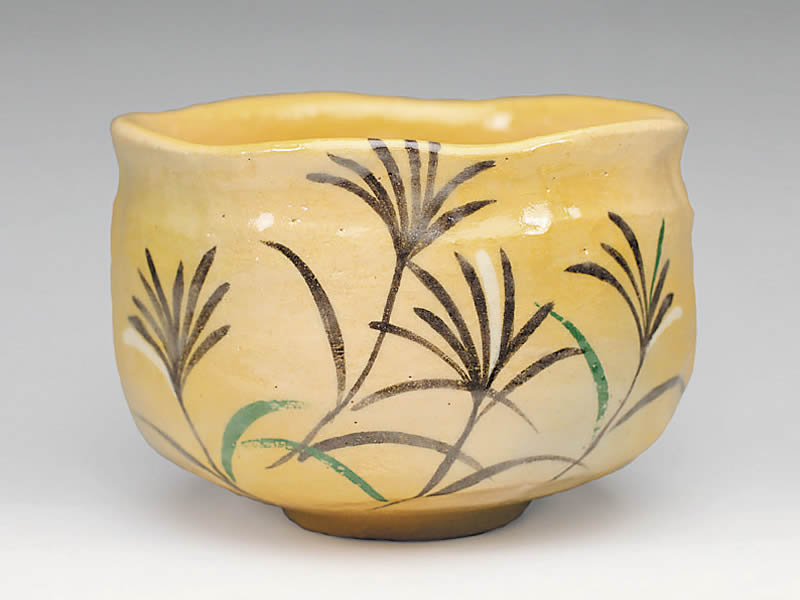 2020年初春作品ススキ文様　茶碗