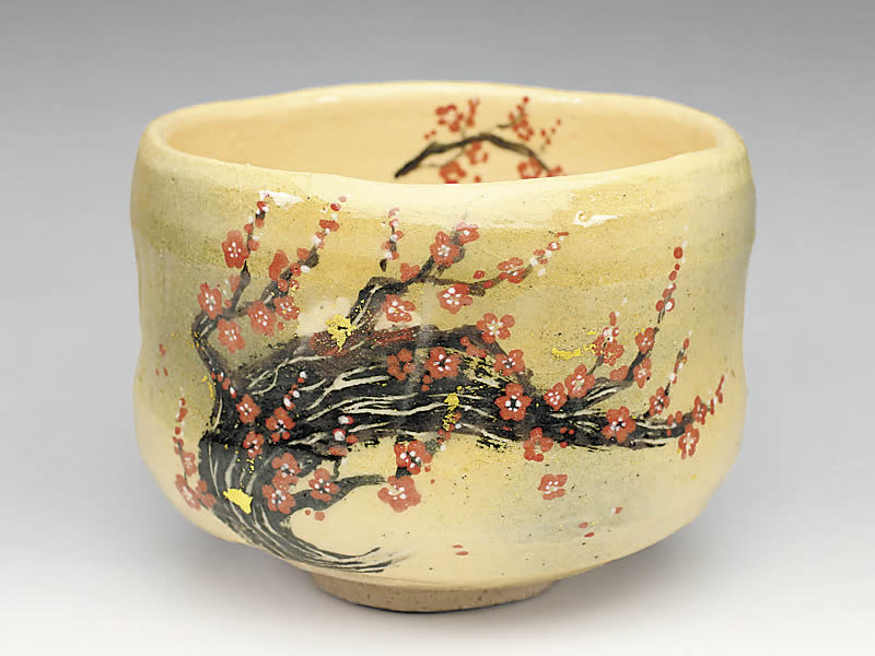 2020年初春作品梅の絵　茶碗