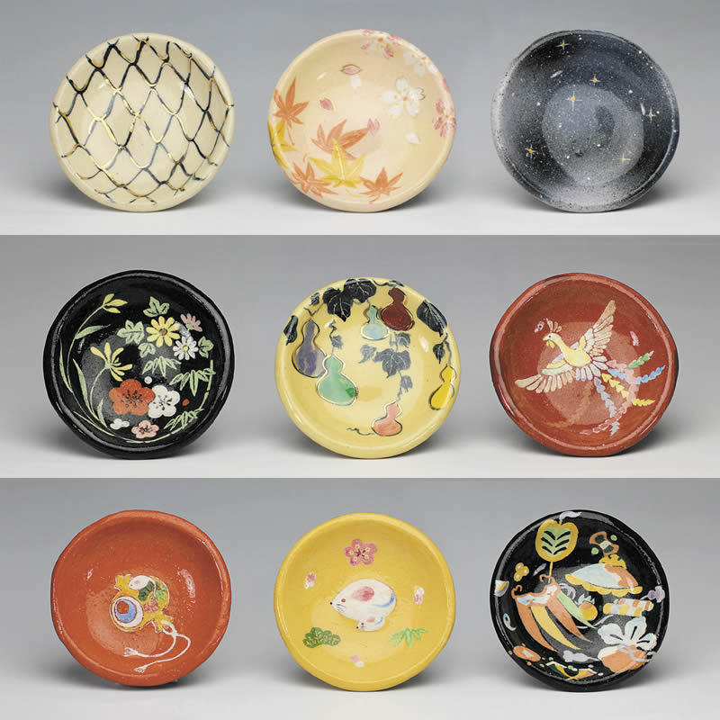 楽入窯　2020年初春作品　豆皿いろいろ