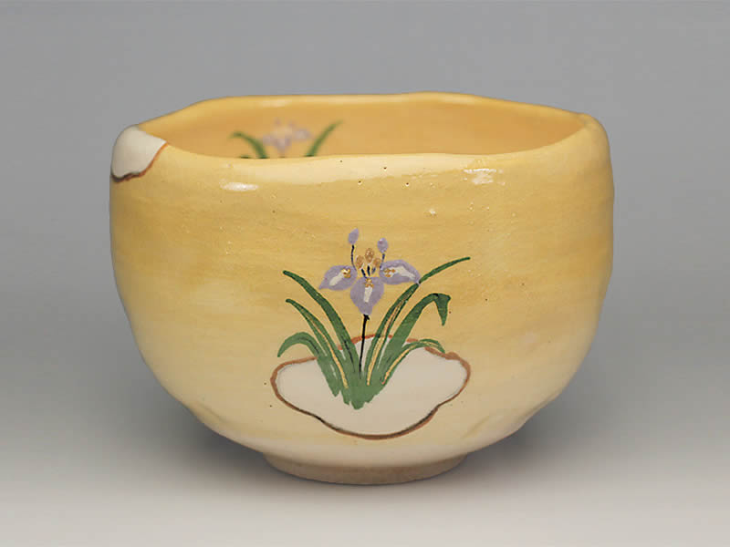 2021年初春作品 「岸辺の菖蒲」 茶碗