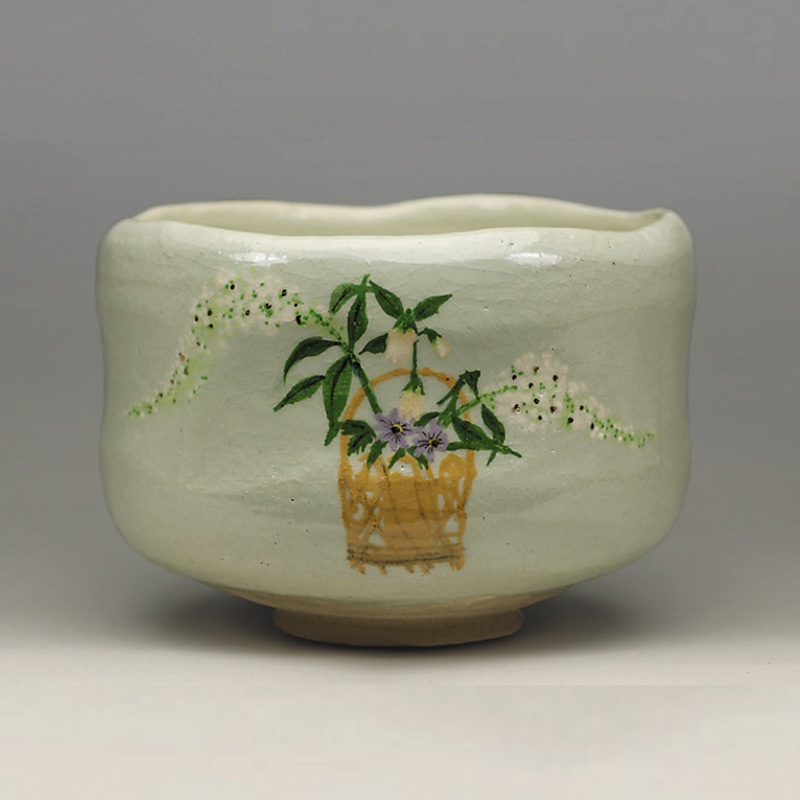 2022年初春作品　「籠に虎の尾」茶碗