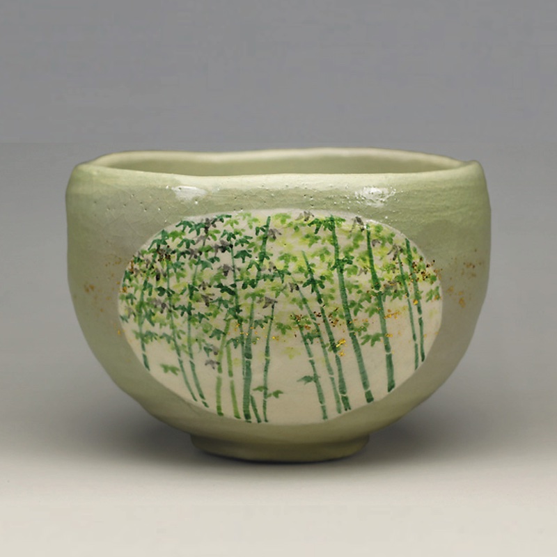 2024年新春作品　窓抜き　竹の絵