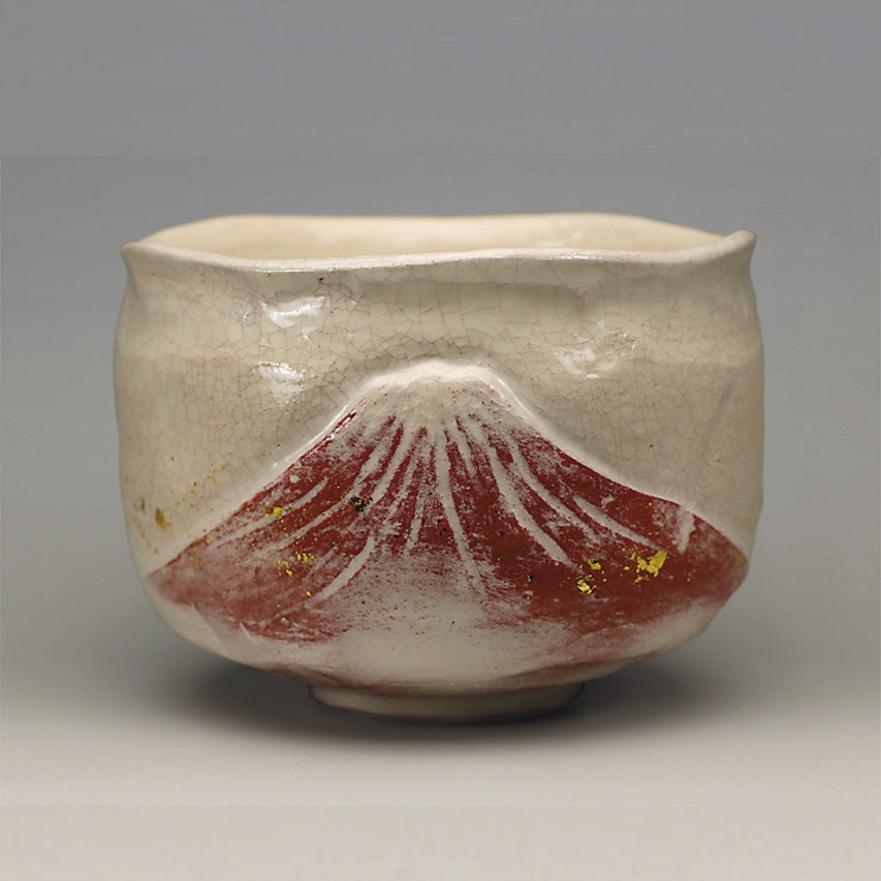 2022年初春作品 「赤富士」茶碗