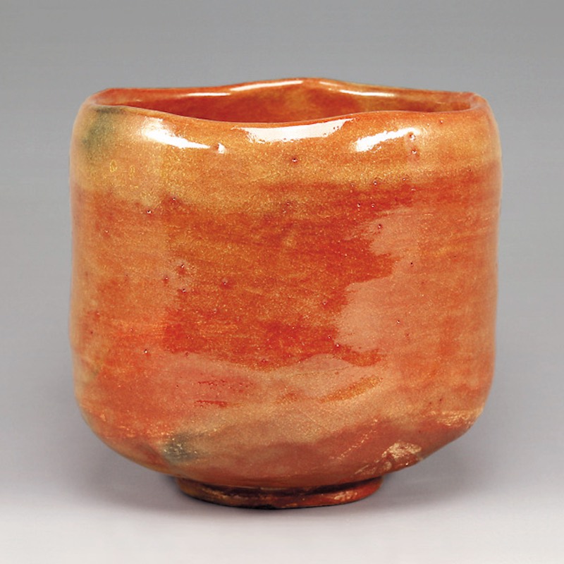 吉村楽入 2023年初春作品 赤楽茶碗「玉兎」写