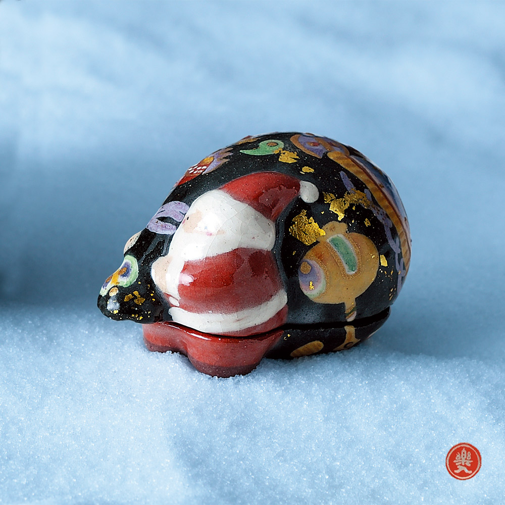 2025年新春作品　袋サンタ　[季節香合]