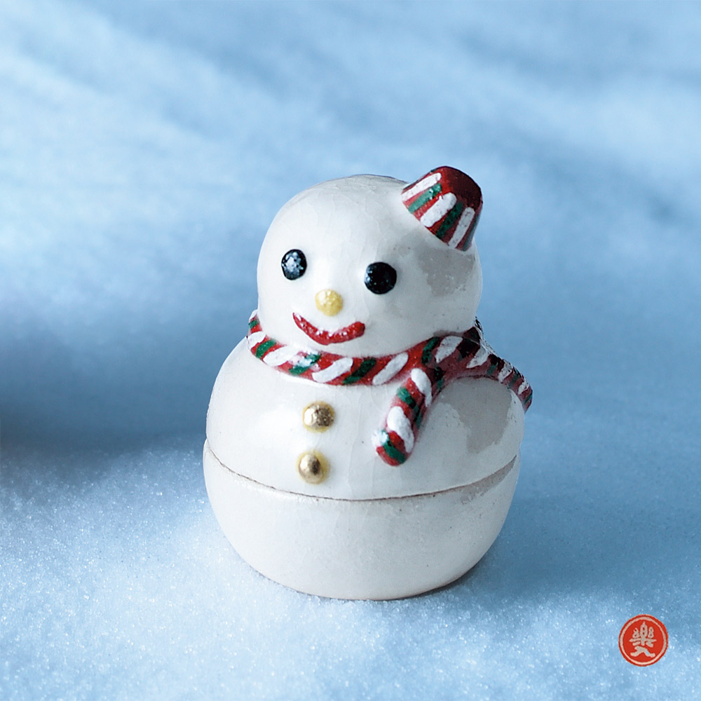 2025年新春作品　雪だるま　[季節香合]