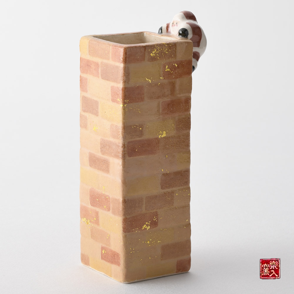 2025年初春作品　煙突サンタ　[花入]