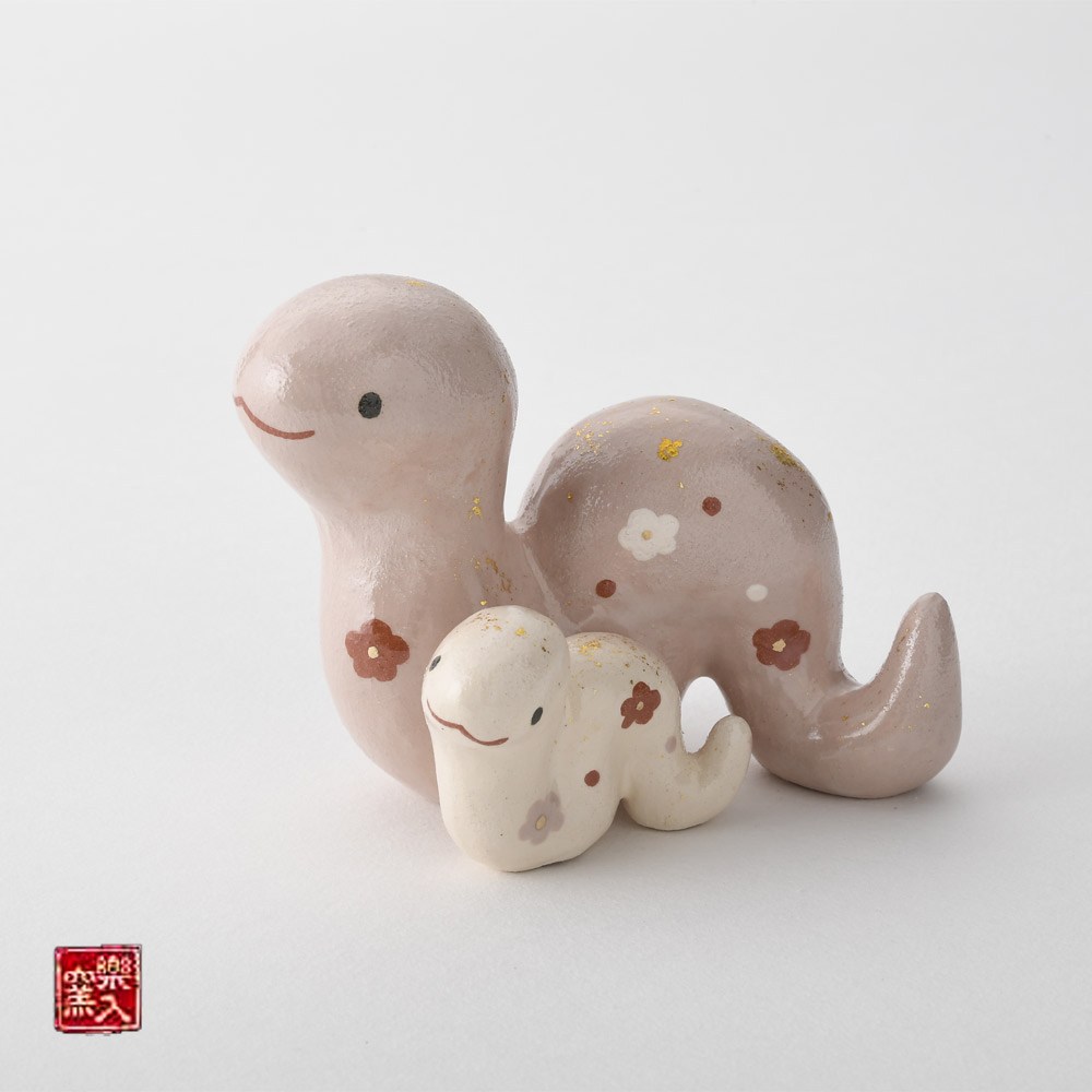 にょろにょろ親子ヘビ 置物